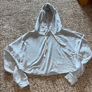 Gray Women's Cropped Hoodie
